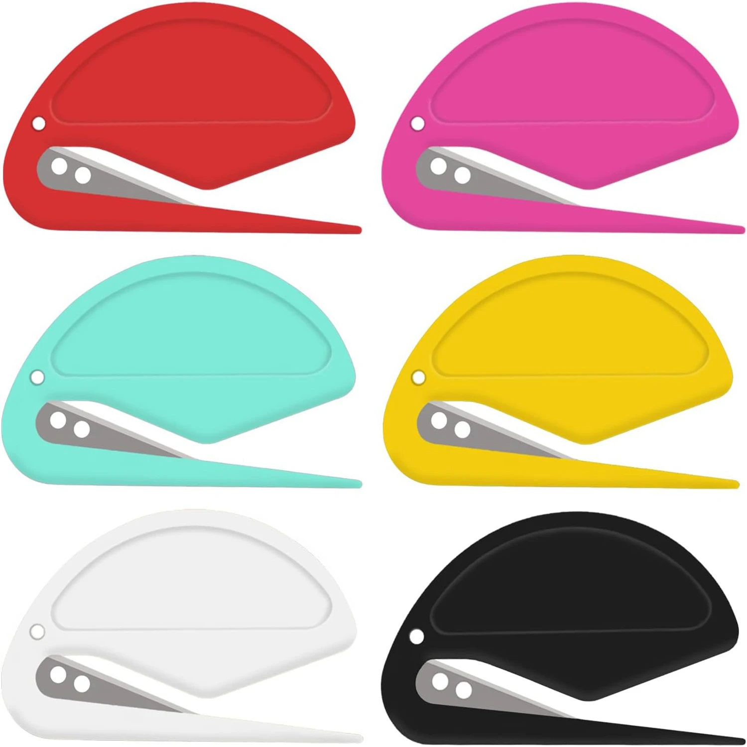 6 Pack Letter Opener Envelope Slitter Envelope Opener Mail Opener Wrapping Paper Cutter Package Opener 6 Color utility knife,paper cutter,mail opener,unboxing knife,craft cutting knife