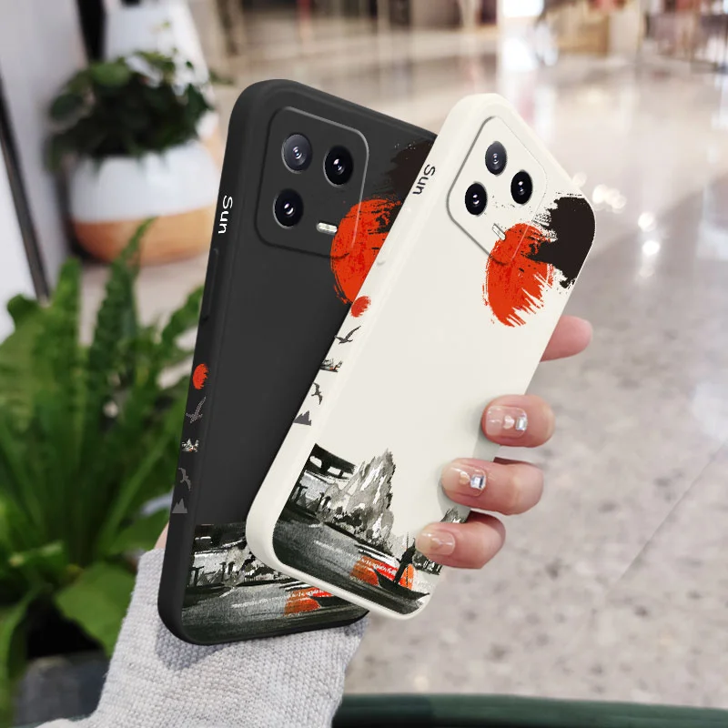 Admire The Moon Liquid Silicone Phone Case