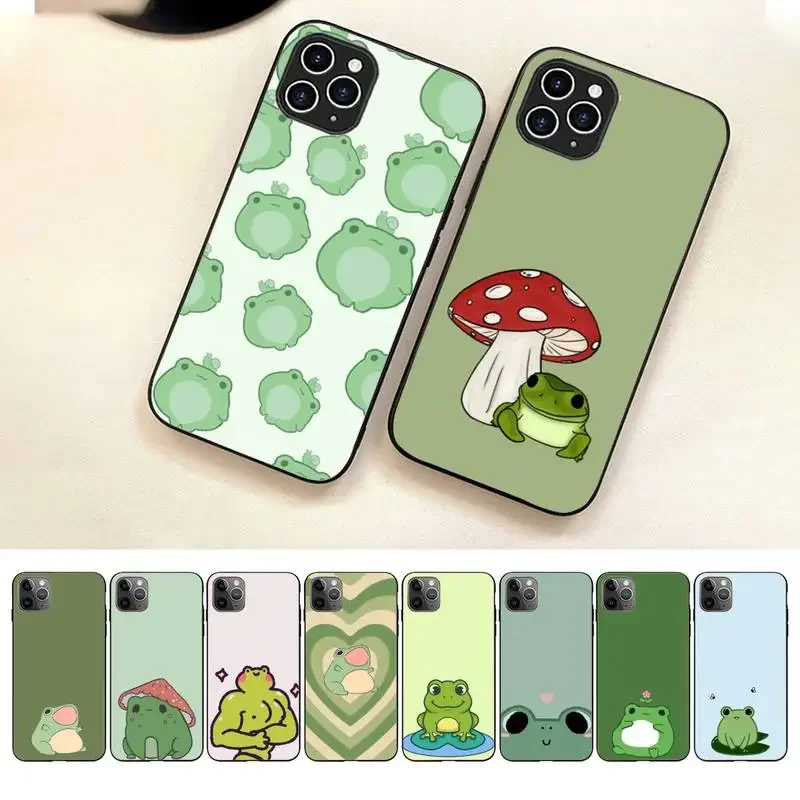 The Frog Cute Phone Case Per Iphone 7 8 Plus X Xr Xs 11 12 13 15 Mini Mobile Iphone 14 Pro Max Case