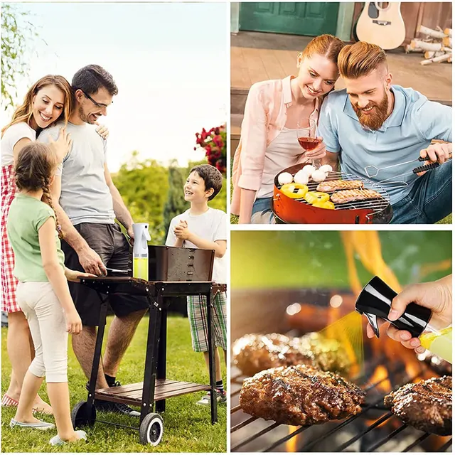 Több Olajkefe Olaj Spray -Palack Konyhai Főzés Olívaolaj -Adagoló Kemping Bbq Sütés Ecet Szójaszósz Permetező Tartályok - Image 3