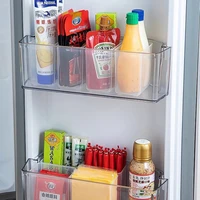 Réfrigérateur alimentaire frais boîte de rangement réfrigérateur porte latérale fruits légumes épices alimentaire étui conteneur cuisine organisateur boîtes de rangement 3