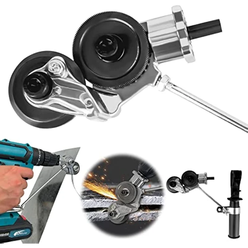 

Electric Drill Plate Cutter,Metal Nibbler Drill Attachment DIY Metal Drill Attachment, Sheet Metal Knife for Cutting Iron