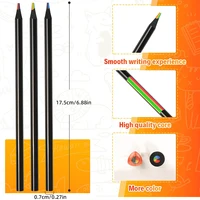 12 Colors Gradient Rainbow Pencil Jumbo-Colored Pencils Multicolored Pencil For Art Drawing Coloring Sketching Pencils 10pcs/set 2