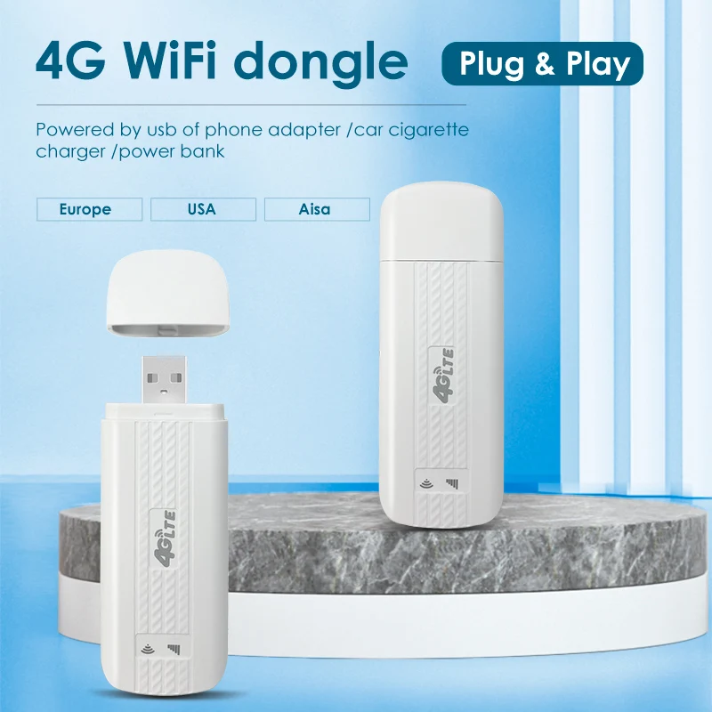 Portable WiFi Dongle USB 4G Modem Sim Card Slot Hotspot Cat4 150Mbps Mobile Wireless Unlock for Car Router GSM UMTS LTE