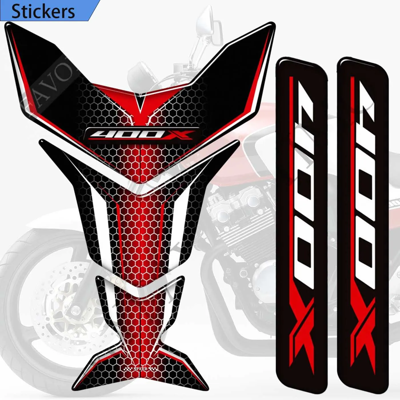 

For Honda CB400X CB 400 X 400X Fuel Oil Kit Knee Helmet Tank Pad Stickers Protector Fairing Fender