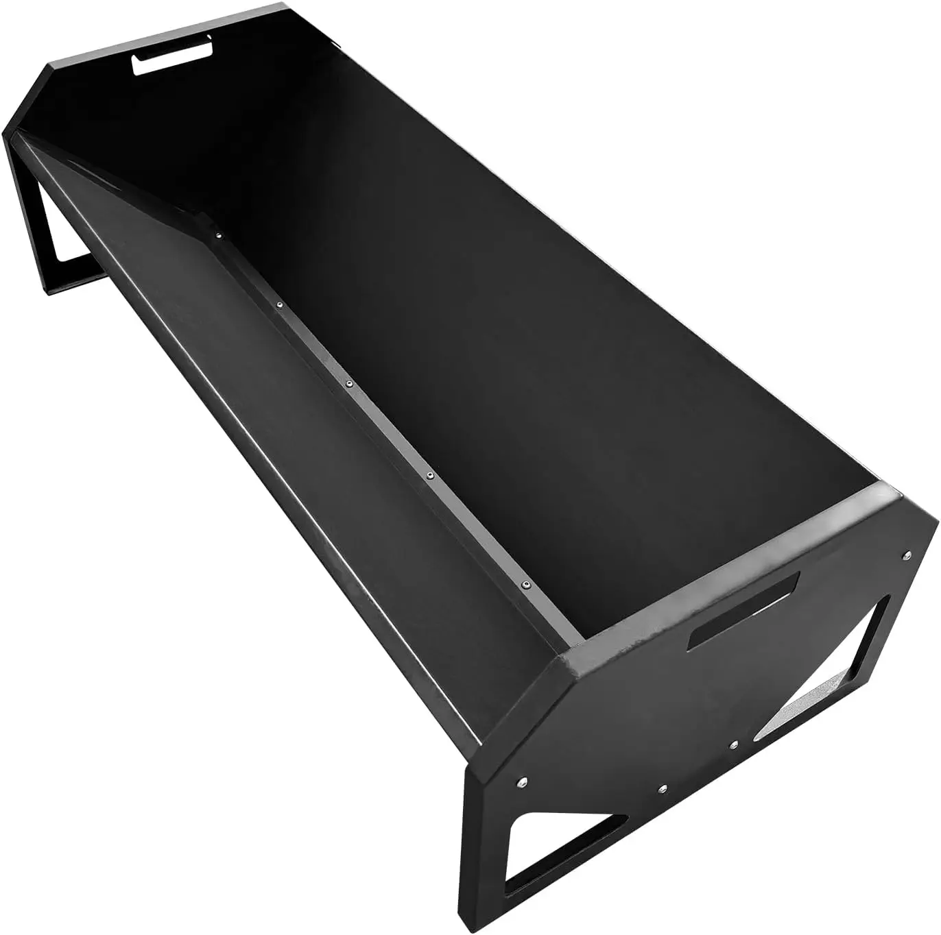 Garvee Heavy Duty 22 Gallon Livestock Feeder, Metal Sheep Feeder for Farm Sheds & Pens, Large Capacity for Goat, Pig, Hog, Horse, Feeds Up to 10 Animals at Once, Black
