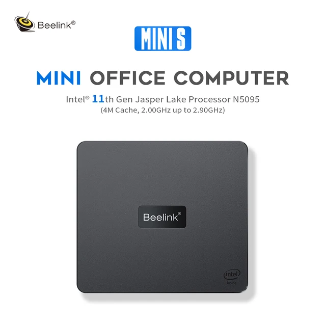 2022 Beelink Mini S Windows 11 Intel 11th Gen N5095 Mini PC DDR4 8GB 128GB SSD mini pc gamer VS U59 GK MINI GK3V J4125 2