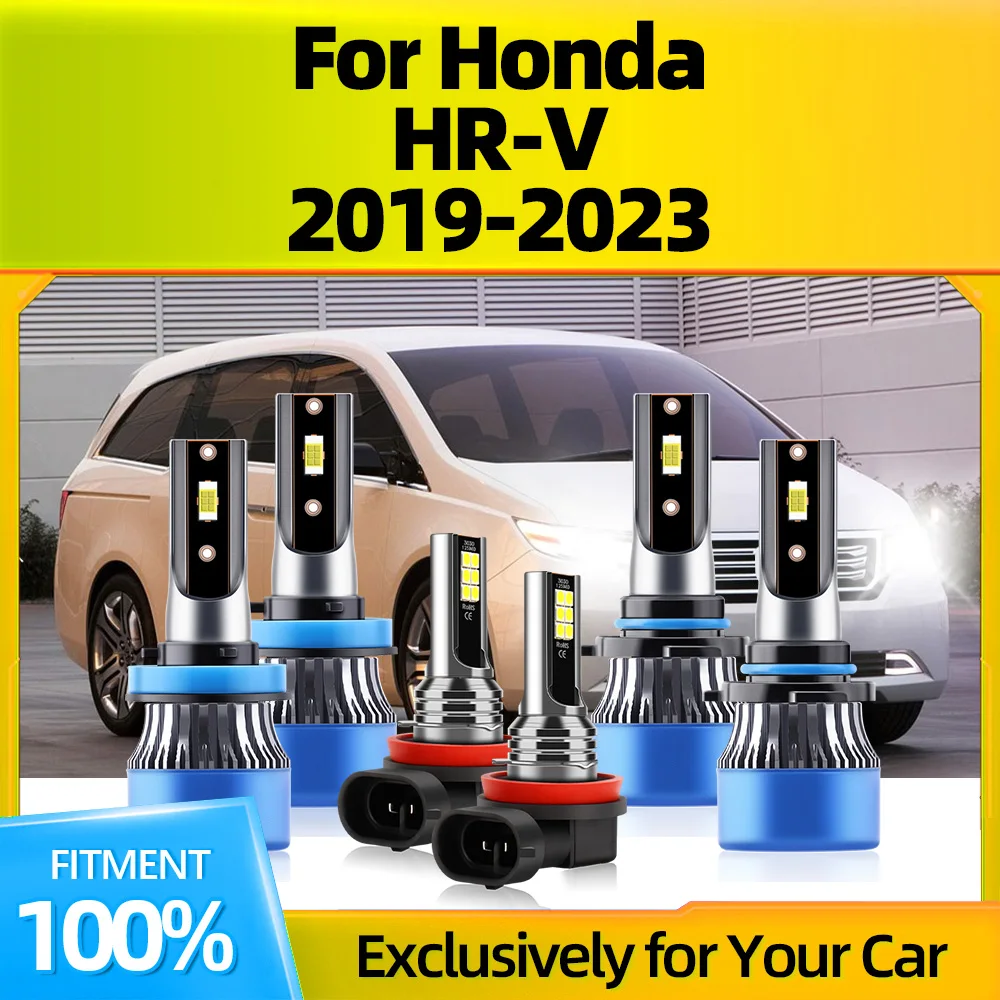 

2/6Pcs 45000LM Car LED Headlight 6000K Two-sided CSP Chip Fog Lights Auto Bulbs 12V For Honda HR-V 2019 2020 2021 2022 2023