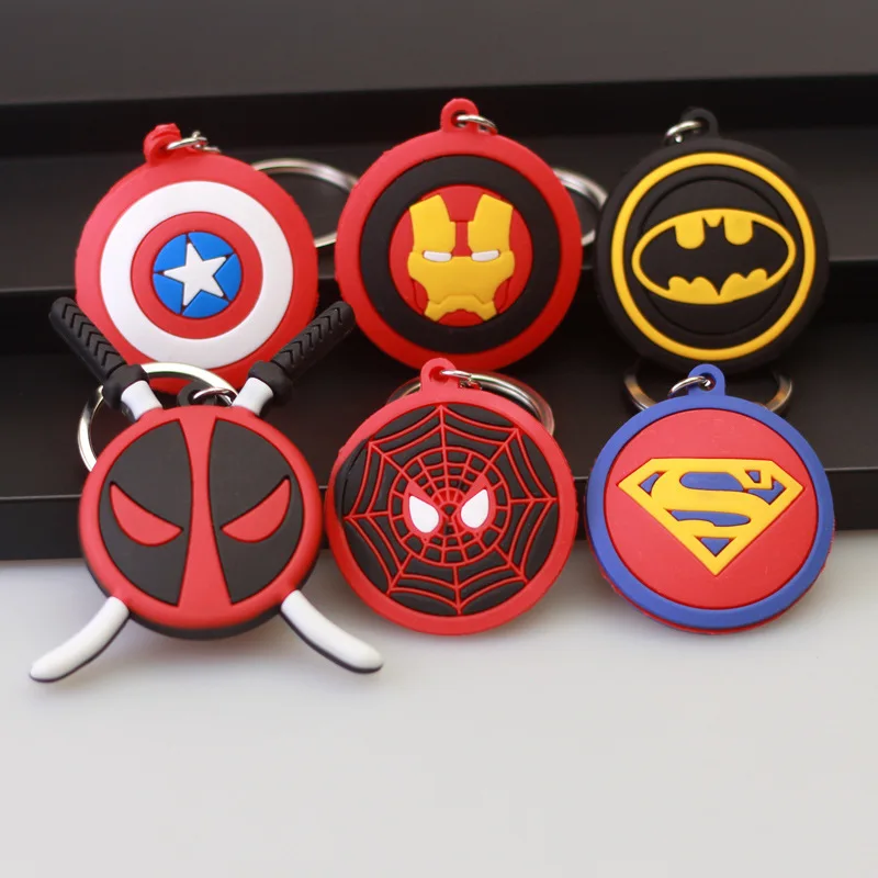 

Superhero Spiderman Keychains Cartoon Spider Man Doll Keyrings Avengers Anime Figure Pendant Keyholder Car Key Chains Gift