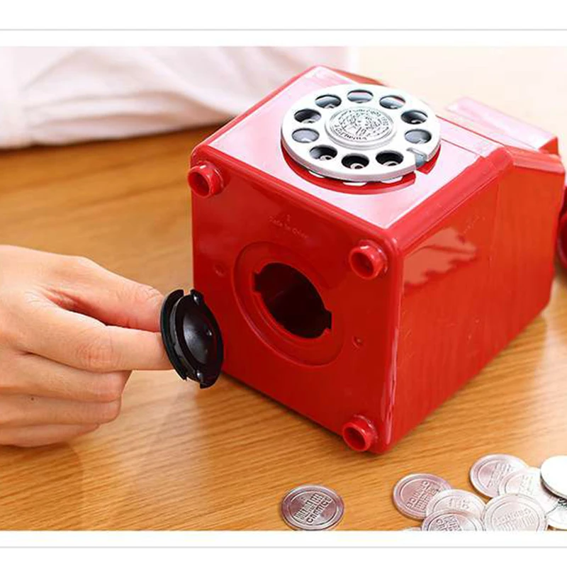 Retro Telephone Children's Birthday Money Bank Analogue Money Deposit Management Toys Model Collection Home Decoration money saving box,piggy bank,coin deposit box