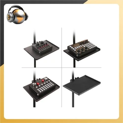 Microphone Tray Mount Stand Shelf Serving Trays Adjustable Storage Clamp Rack Clamp On Sound Card Holder For Live MIC Tripod 9