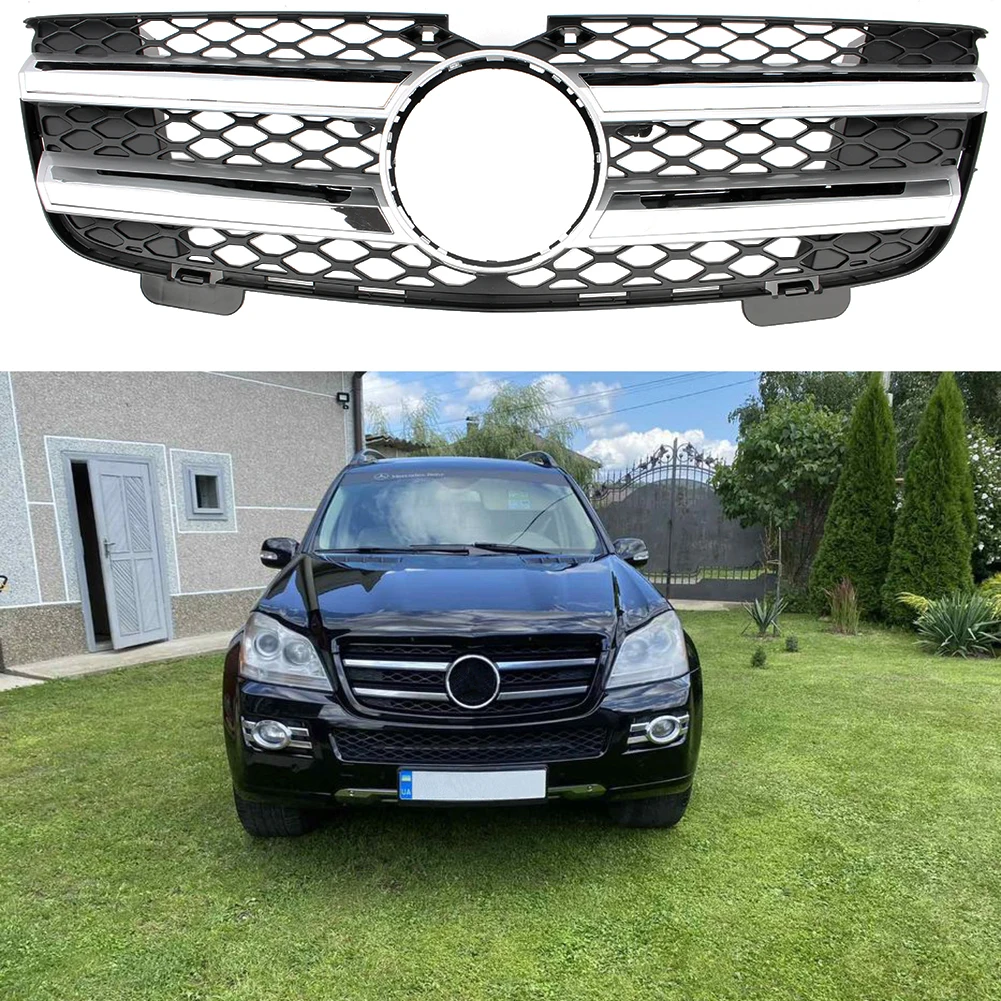 

Передняя гонка Facelilft верхняя решетка крышка для Mercedes-Benz X164 GL-Class 2007-2009 2 ласты