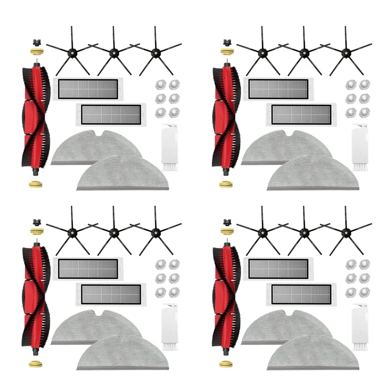 Accessori 4X Per Xiaomi Roborock S5 Max S6 Max S6 Pure S6 Maxv S50 S51 S55 S60 S65 S5 S6 Aspirapolvere