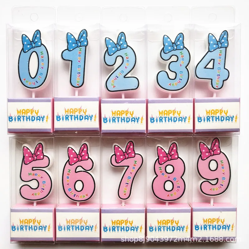 Cartoon Number Birthday Candles – Mickey & Minnie 2