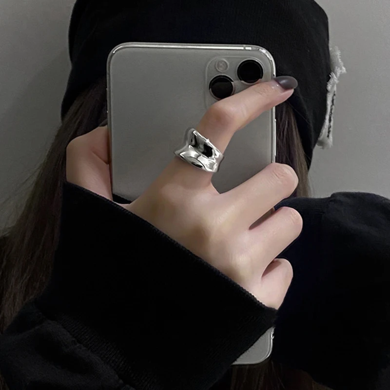Vintage Handmade Opening Ring for Women Fashion Geometric Wide Punk Metal Rings Jewelry Gift finger rings fashion rings fashion ring metal rings punk rings