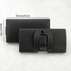 Leather Phone Belt Clip Case Holder - Stylish Waist Bag Holster Pouch (Horizontal 5.5 inch)