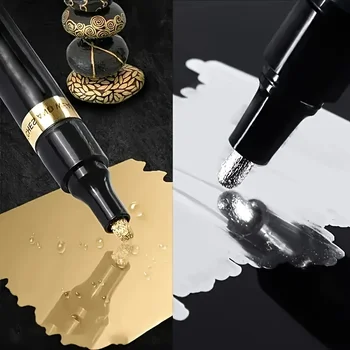 3/2/1 pennarelli effetto specchio cromato, ad asciugatura rapida e impermeabili, adatti per carte, poster, tazze, ceramiche e oggetti in vetro