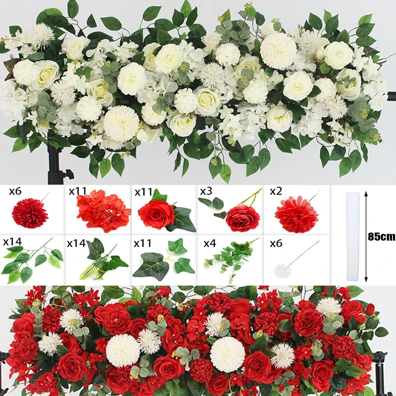 DIYArchedDoorWeddingFlowerSuppliesArtificialFlowersRosePeonyRowArrangementFake