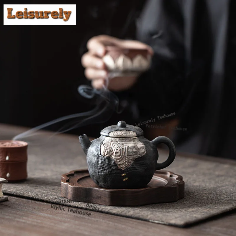 Gilt Silver Lotus Tea Set Complete Set Elegant Tea Ceremony Set Household Teapot And Tea Cup Set Teaware Equipment Collection