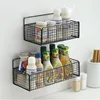 Bathroom Organiser Multifunctional Toiletries Organiser No-Punch Bathroom Shelf Bathroom Kitchen Wall Mount Storage Rack 3