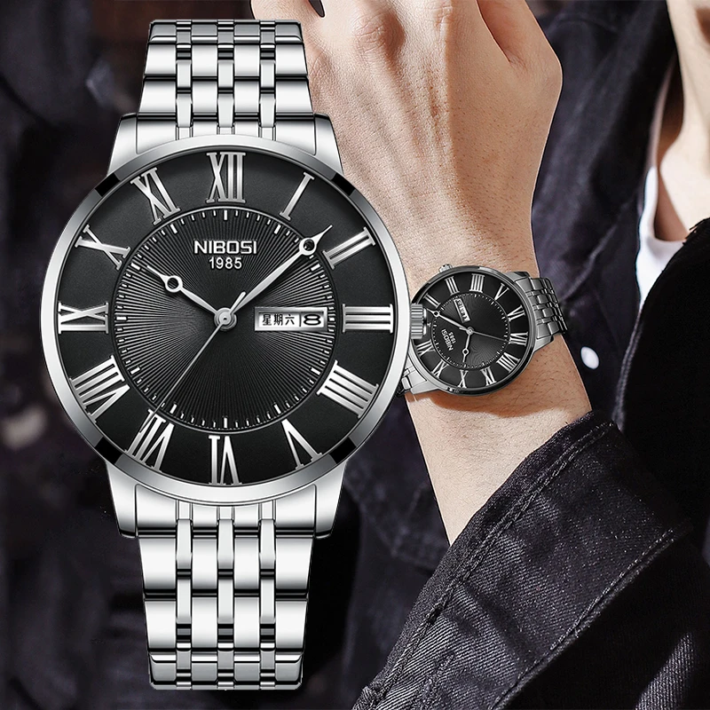 NIBOSI Relogio Masculino New Watches For Men Waterproof Sport Quartz Chronograph Top Luxury Brand Watches Men Clock Reloj Hombre