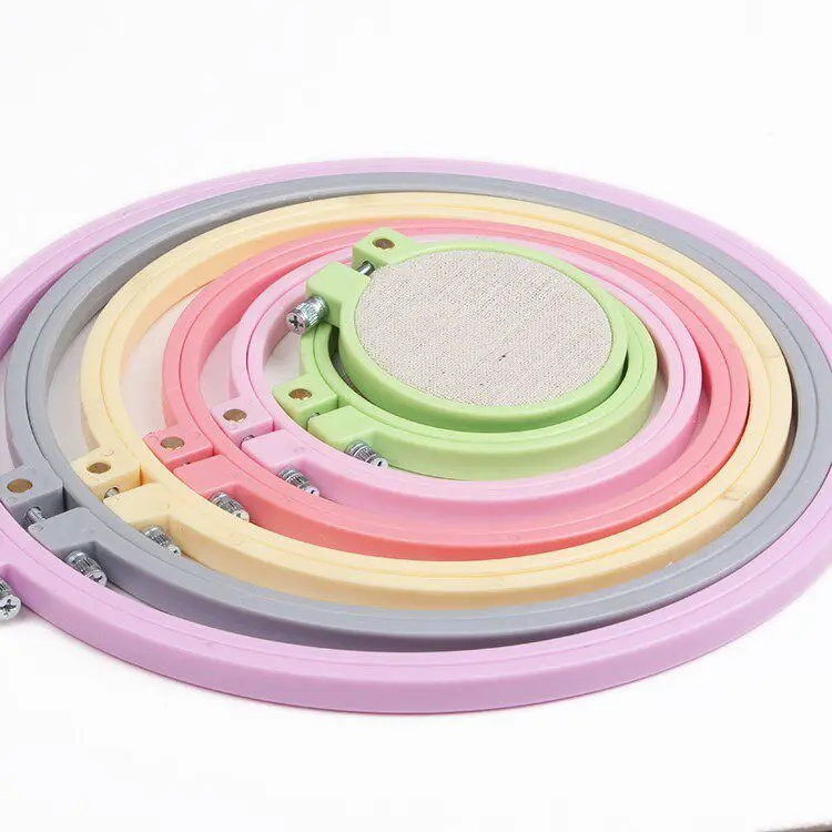 손자수 후프 원형 크로스 스티칭 프레임 수제 바느질 도구 랙 패브릭 아트 DIY 재료 원형 옷걸이