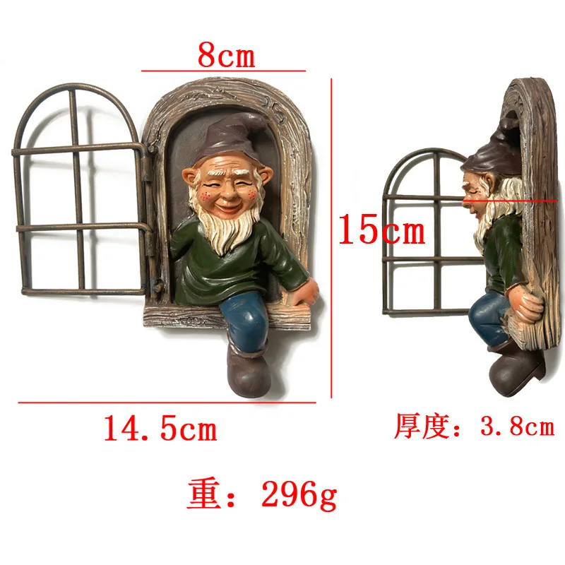 

New Garden Noble Courtyard Art Strange Tree Sculpture Gnome Resin Statue Courtyard Tree Creative Crafts