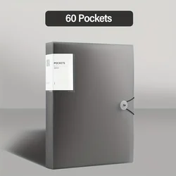 Deluxe Portfolio Binder with Clear Sleeves (Black - 60 pages)