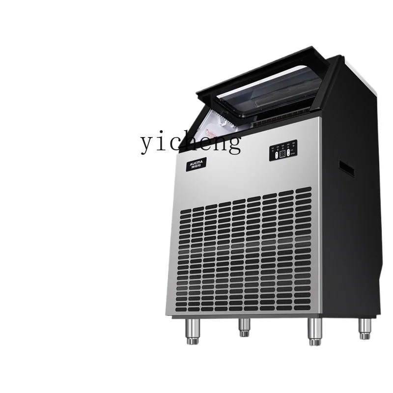 XL Ice Maker Commercial Milk Tea Shop Capacity Intelligent Automatic Square Ice Cube Maker
