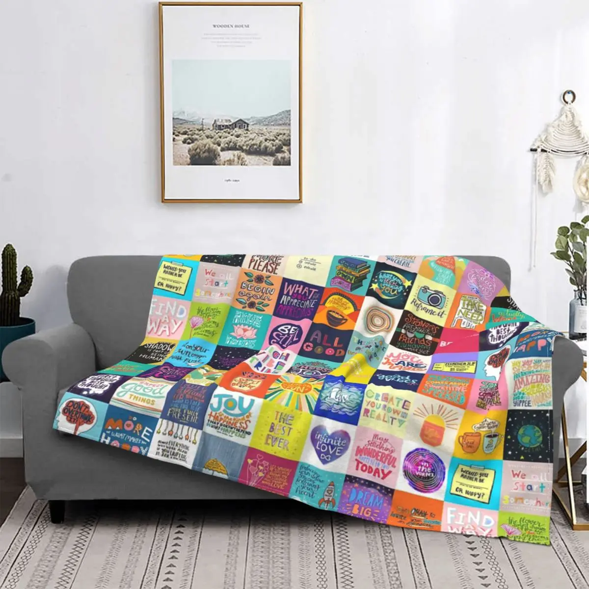 

Positivity Patchwork Blanket Bedspread Bed Plaid Bedspread Fluffy Plaid Summer Blanket Plaid On The Sofa