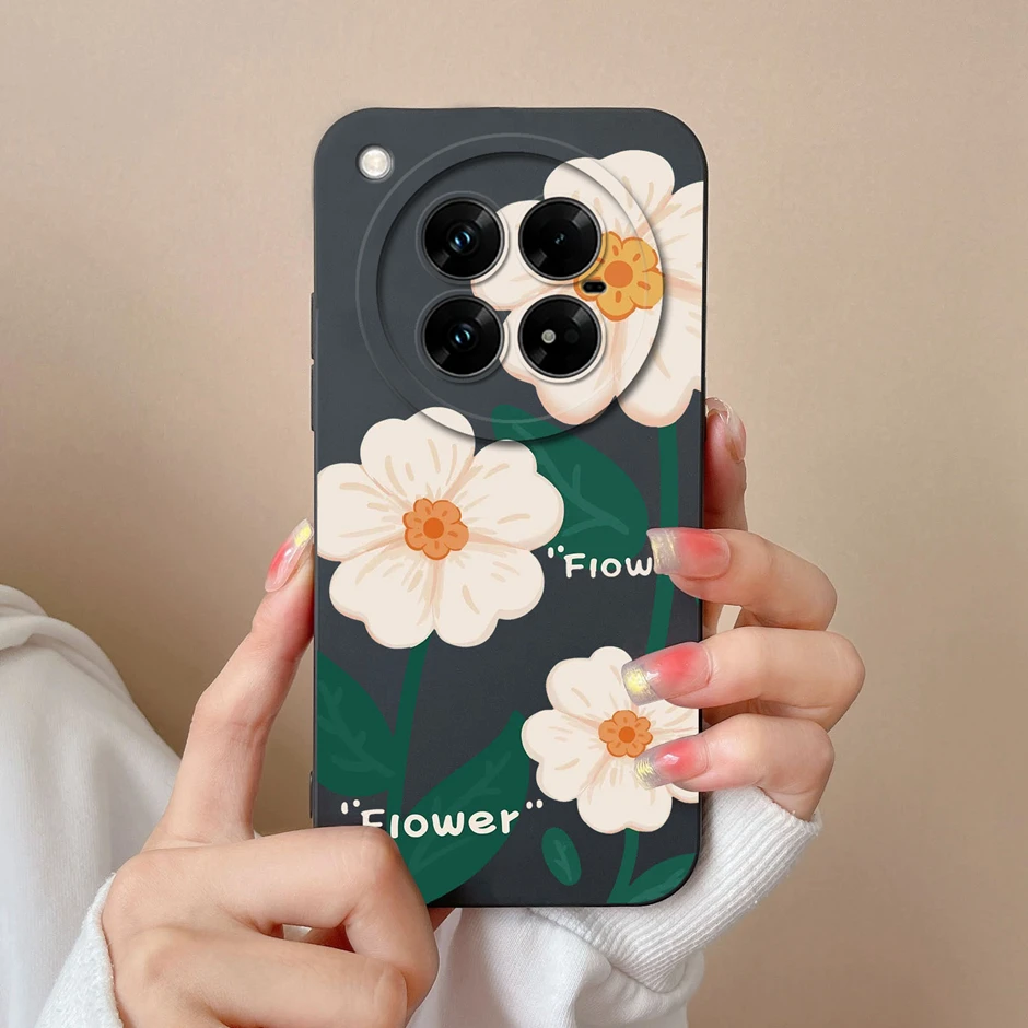 Pretty Simplicity Flowers Silicone Soft Phone Case - Elegant Floral Design Protective Bumper Cover
