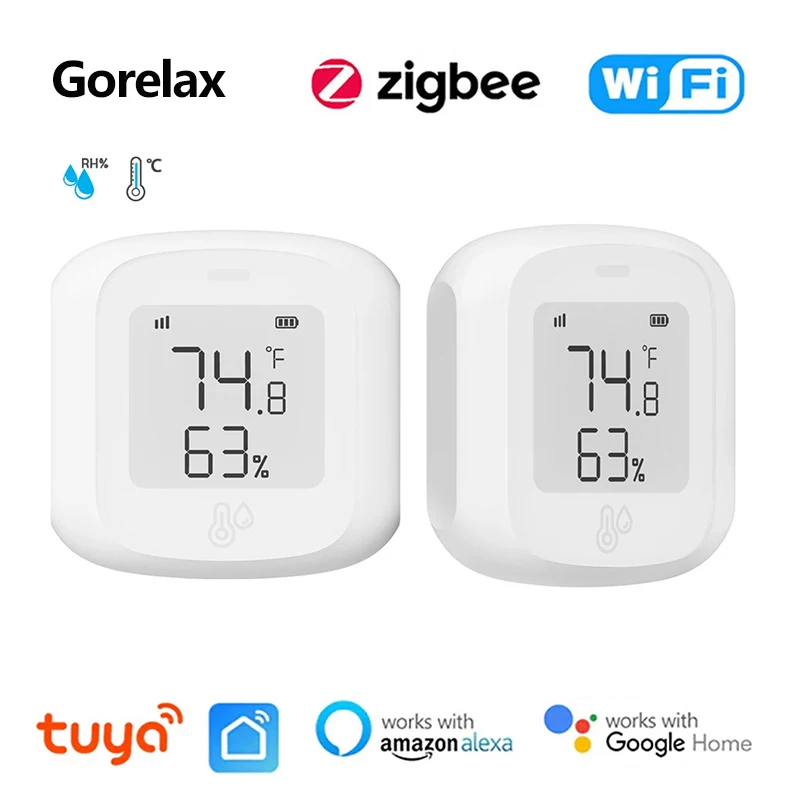 

Умный беспроводной Wi-Fi датчик температуры и влажности Tuya Zigbee
