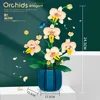 Building Blocks Orchid Flowers Bouquet Flower Blocks Bonsai Plant Model Bricks Romantic DIY Home Decoration Toy for Kids Gift 5