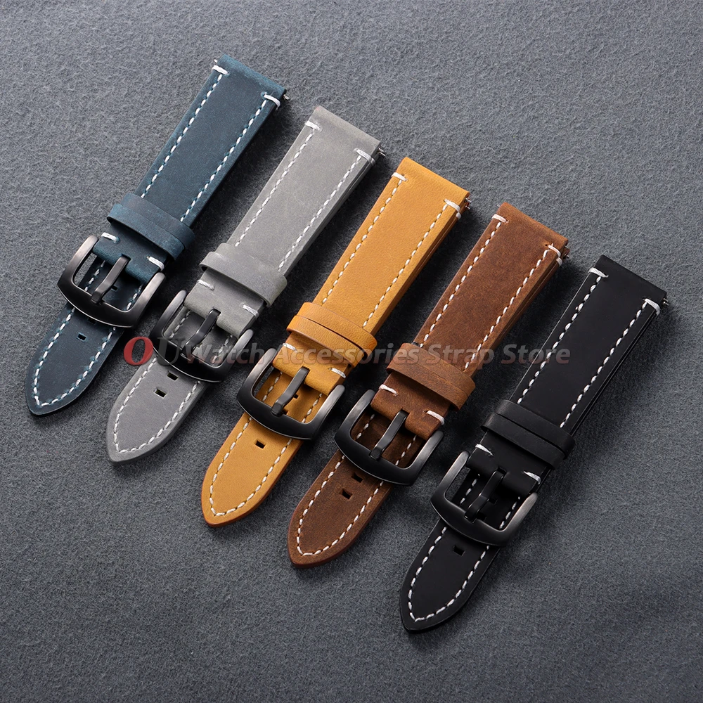 Vintage Leather Quick Release Watch Strap for Men & Women - Universal Accessory