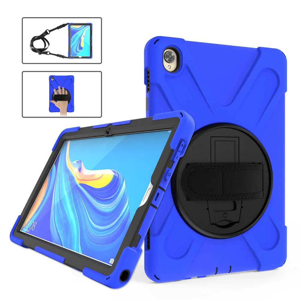 

For Huawei MatePad 10.4 2022 BAH4-L09 Cover With Shoulder Strap Coque MatePad Pro M5 M6 10.8 Heavy Duty Kids Shockproof Case