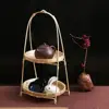 Fruit Tray 1/2/3 Tier Bamboo Weaving Baskets Round Weave Snack Display Stand Elegant Handcrafted Storage Baskets Pastries 3