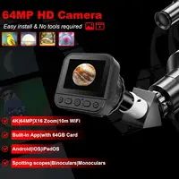 Caméra oculaire 64MP 4K HD pour l'observation des oiseaux, télescope astronomique avec caméra vidéo et application WIFI 2
