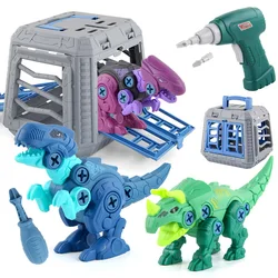 Jeu de Construction de dinosaures à assembler soi même, Puzzle Stem, apprentissage à démonter, perceuse électronique, jouets éducatifs pour enfants 