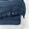 4PCS 100% Washed Linen Duvet Cover Set, Natural Flax Quilt Cover Sheet Pillowcase, Breatherable Ultra Soft Farmhouse Bedding Set 5