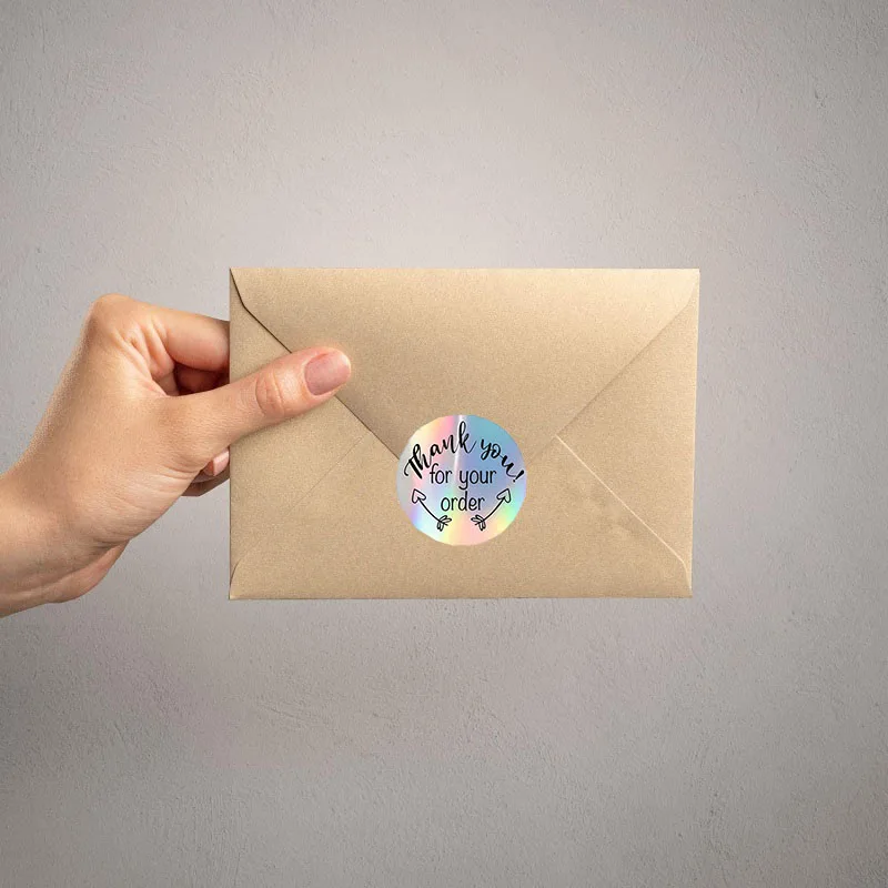 New Thank You Stickers 100-500PCS for Business Merci Packaging Stickers Pack Small Rolling Roll Home Made Lables thank you stickers