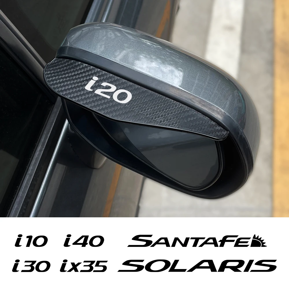 Rearview Mirror Rain Shield Cover Stickers For Hyundai I30 Ix35 Ix20 I10 I20 I40 Santafe Sonata Azera GDI 2pcs