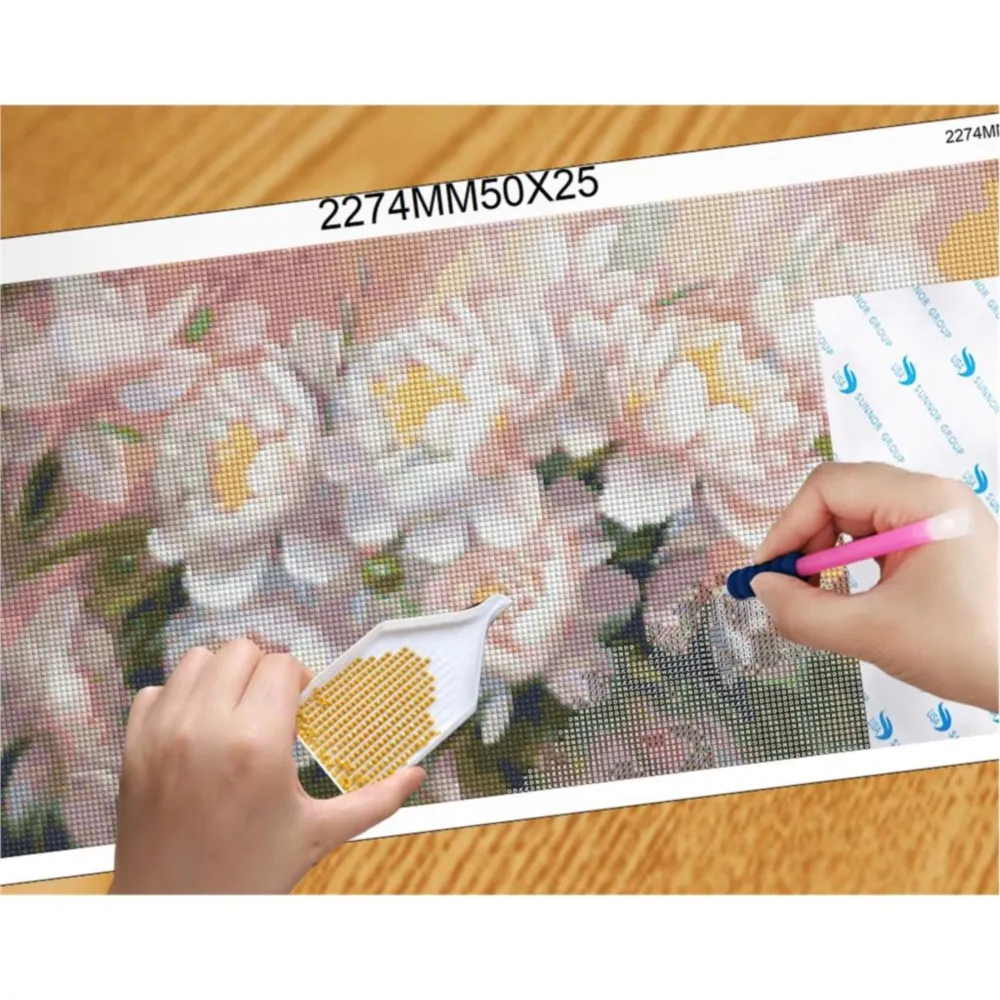 Diamond Mosaic Flower Picture Of Rhinestone Peony 5D DIY Embroidery Diamond Painting Flowers Full Drill Square diamond painting