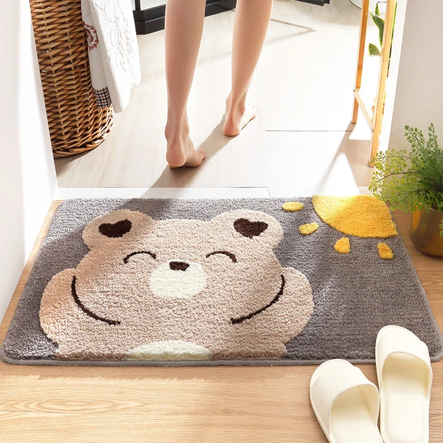 Thick Microfiber Bath Mat High Quality Non-slip Absorbent Bathroom Rug with  High Low Pile Design and Comfortable Foot Feeling - AliExpress