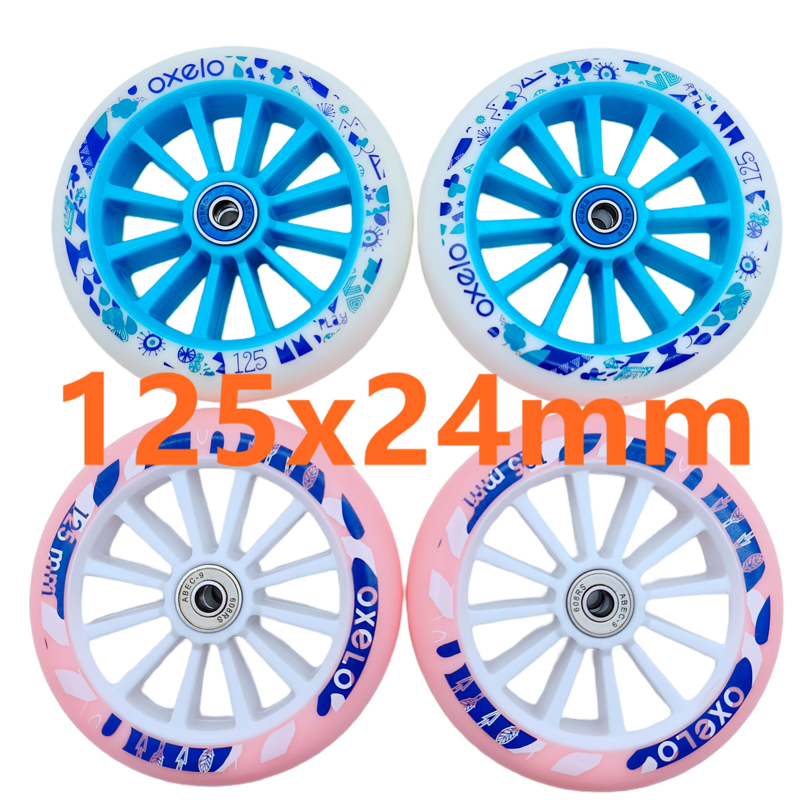 Skateboard Wheel 125mm 125x24mm including bearing 2wheels/lot Roller Skates Wheels