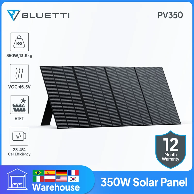

Складная солнечная панель BLUETTI PV350, 350 Вт, портативное зарядное устройство с солнечной панелью для дома, улицы, Походов, Кемпинга