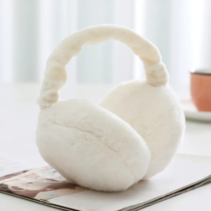 Soft Plush Ear Warmer Winter Warm Earmuffs for Women Fashion Solid Earflap Outdoor Cold Protection Ear-Muffs Ear Cover ear muffs
