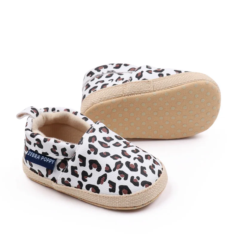 Casual Baby Shoes Soft PU Leather Leopard Fashion Newborn Sneaker Babies Boys Girls Infant Toddler First Walkers 0-18Months 5
