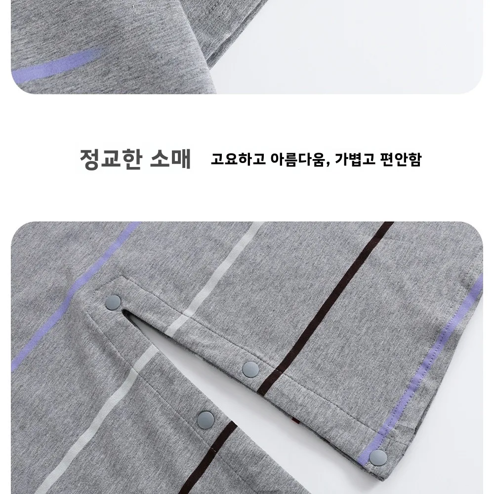 Cool  아동용 롬퍼 잠옷 코튼 소녀 여름 줄무늬 반팔 수면 드레스 순수 홈 의류 고등학생은 야외에서 착용할 수 있습니다
