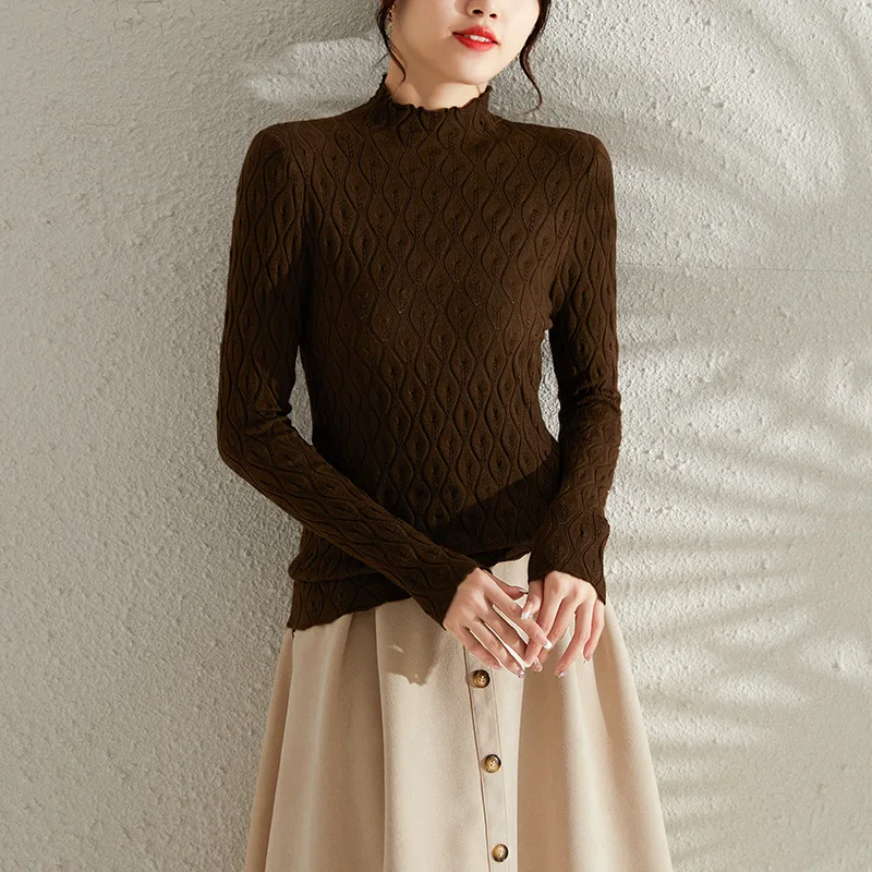 Winter Long Sleeve Women Sweater Autumn Turtleneck Knitted Tops Fashion Elegant Casual Jumper Pullovers Knitwear