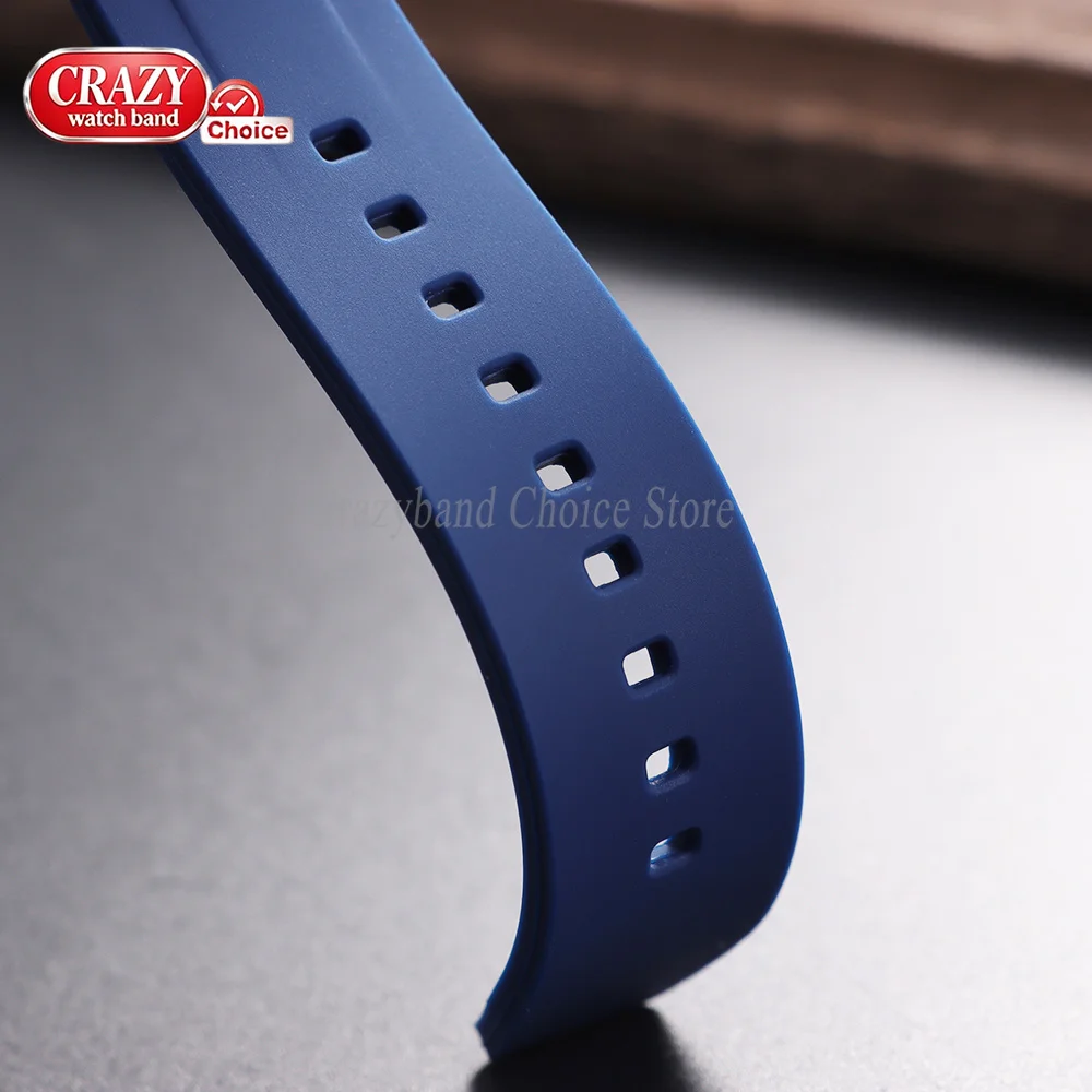 Waterproof Silicone Sport Diving Watch Band with Buckle - Universal Fit Wrist Strap